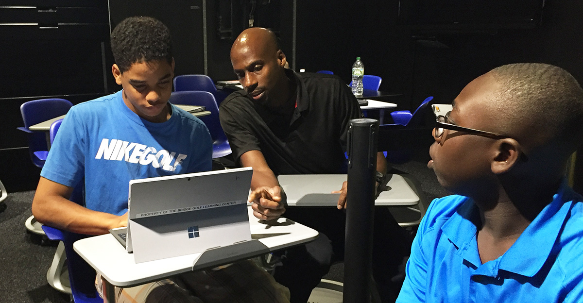 Herbert Brown with Juan Cortorreal, left, and Zion Smith.