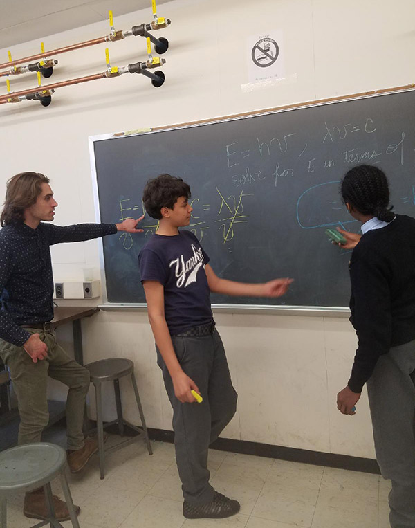 Triniim and Michael worked on an equation with Ethan