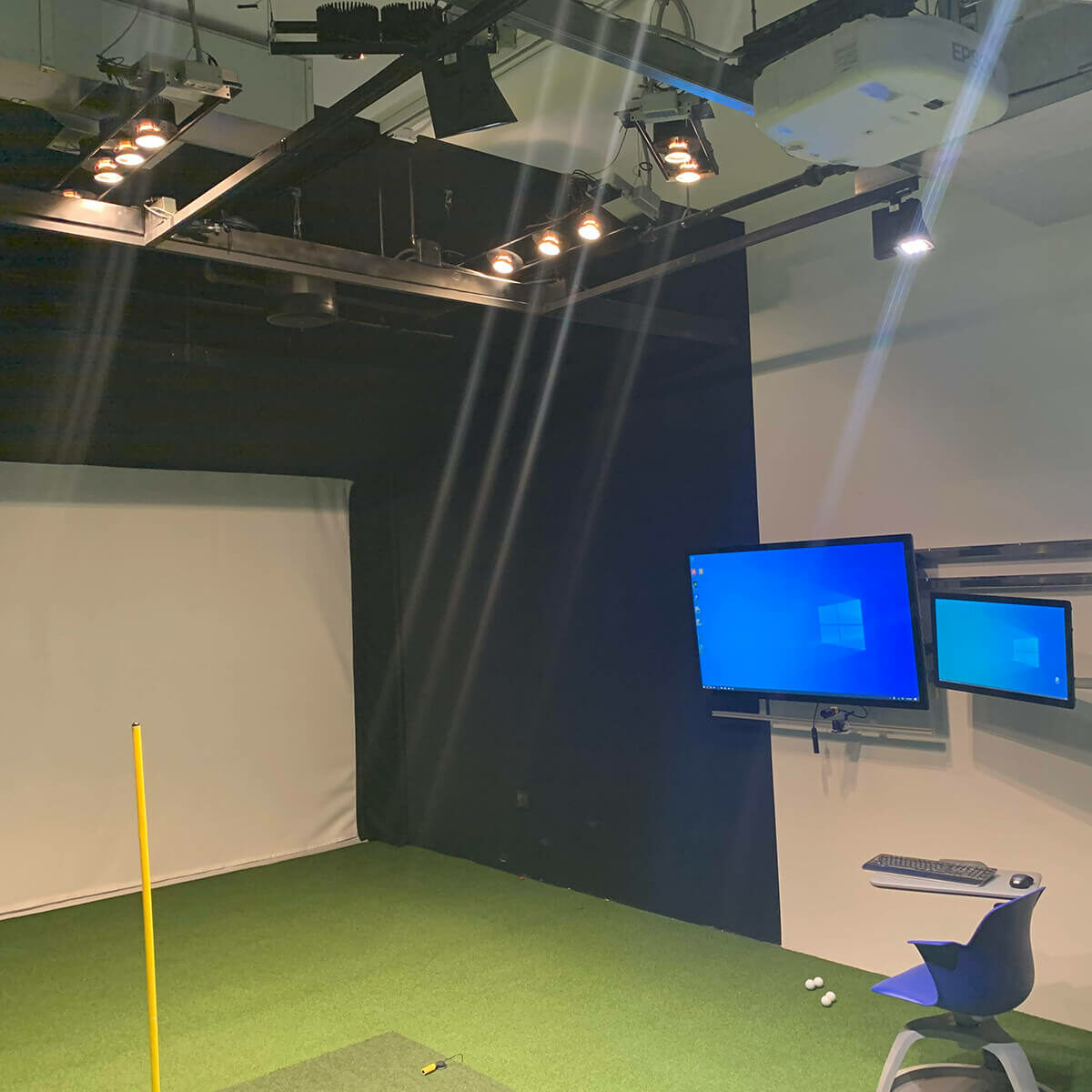 Lights for new video system at Bridge Golf Learning Center